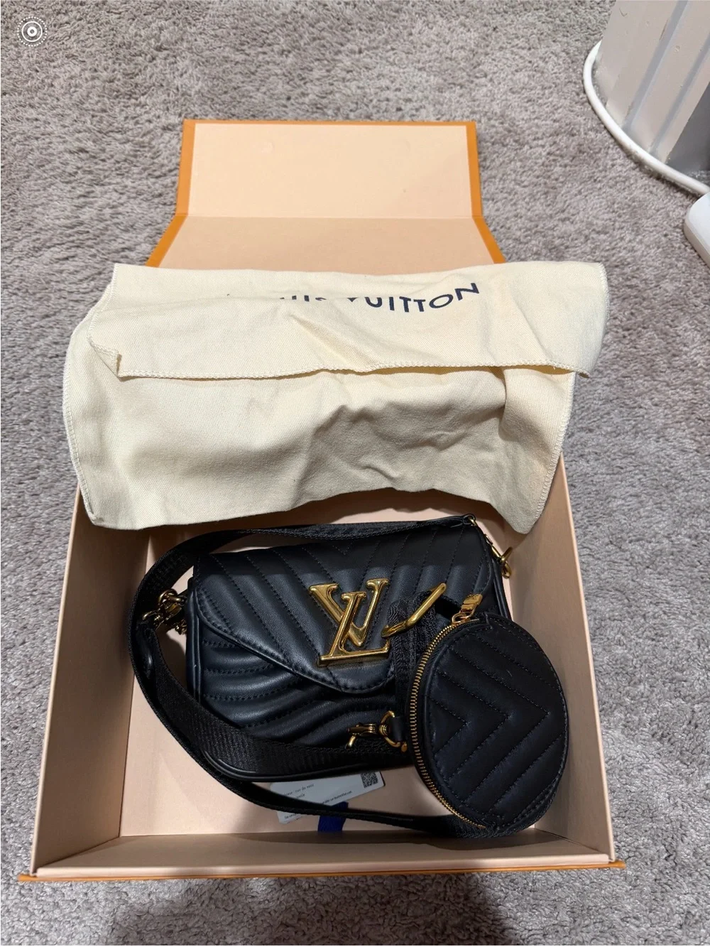 Louis Vuitton Black Calfskin New Wave Multi Pochette